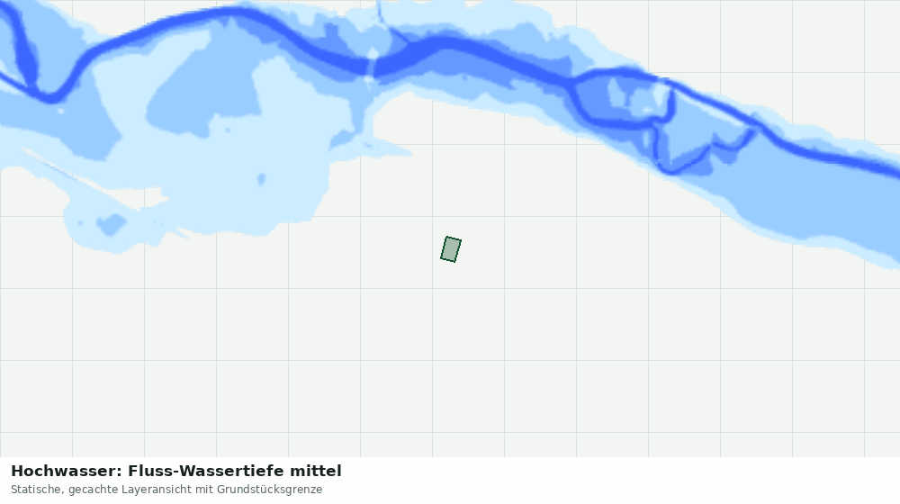 Statische Kartenansicht: Hochwasser: Fluss-Wassertiefe mittel