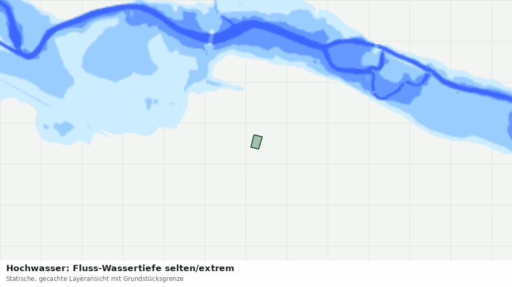 Statische Kartenansicht: Hochwasser: Fluss-Wassertiefe selten/extrem
