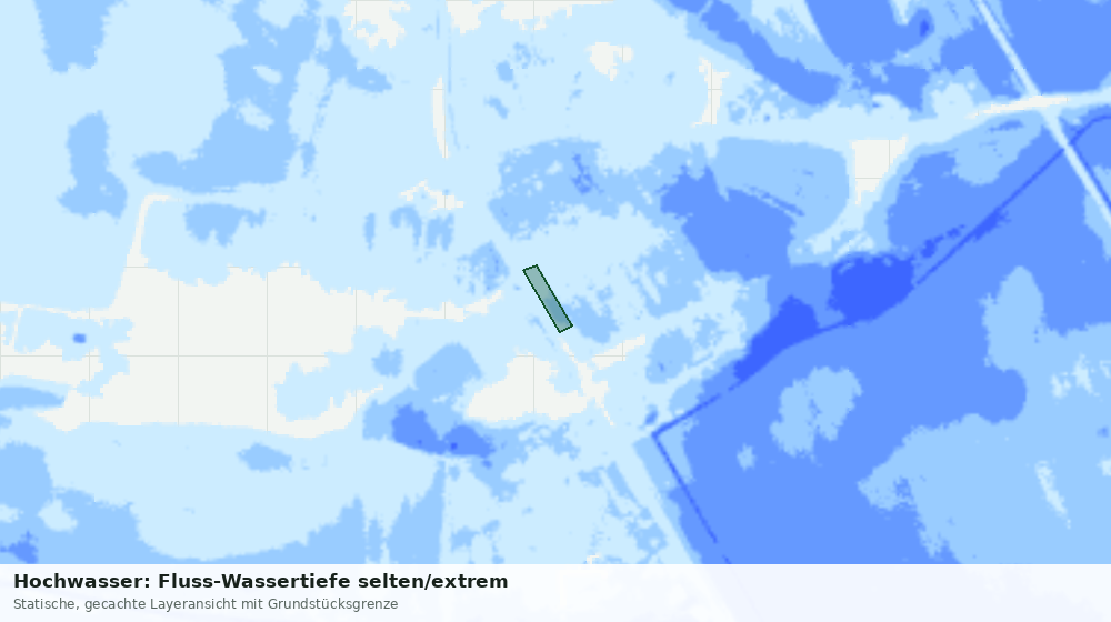 Statische Kartenansicht: Hochwasser: Fluss-Wassertiefe selten/extrem