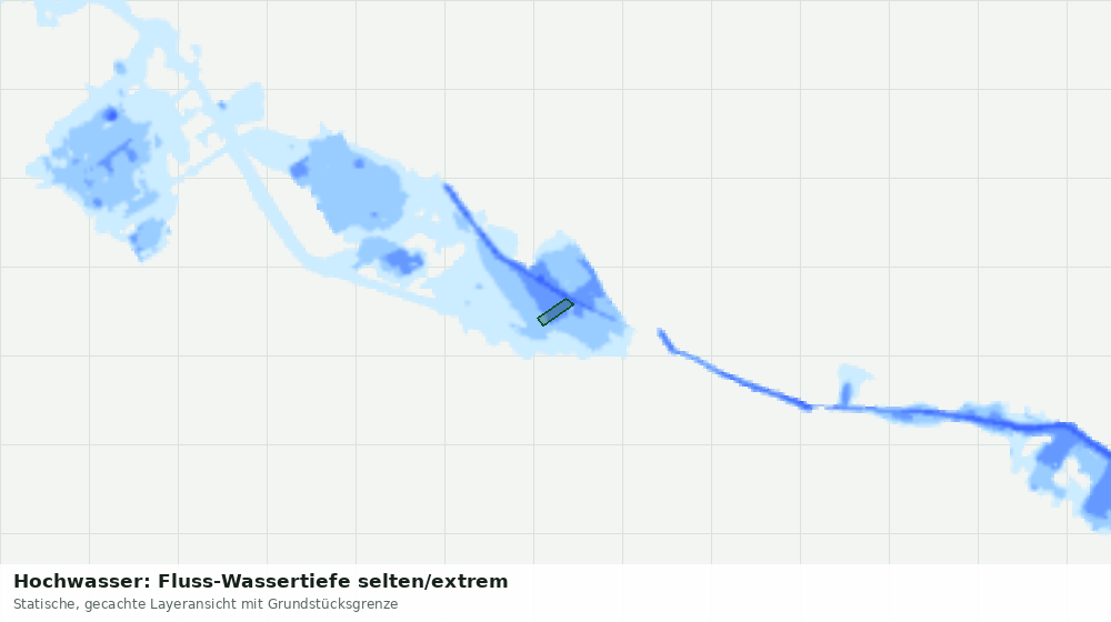 Statische Kartenansicht: Hochwasser: Fluss-Wassertiefe selten/extrem