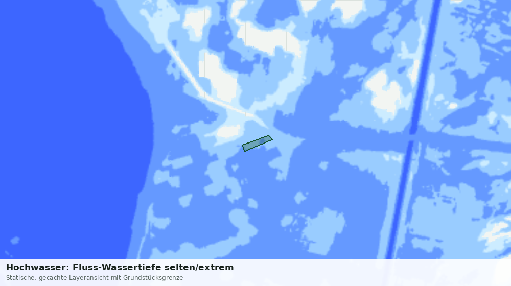 Statische Kartenansicht: Hochwasser: Fluss-Wassertiefe selten/extrem