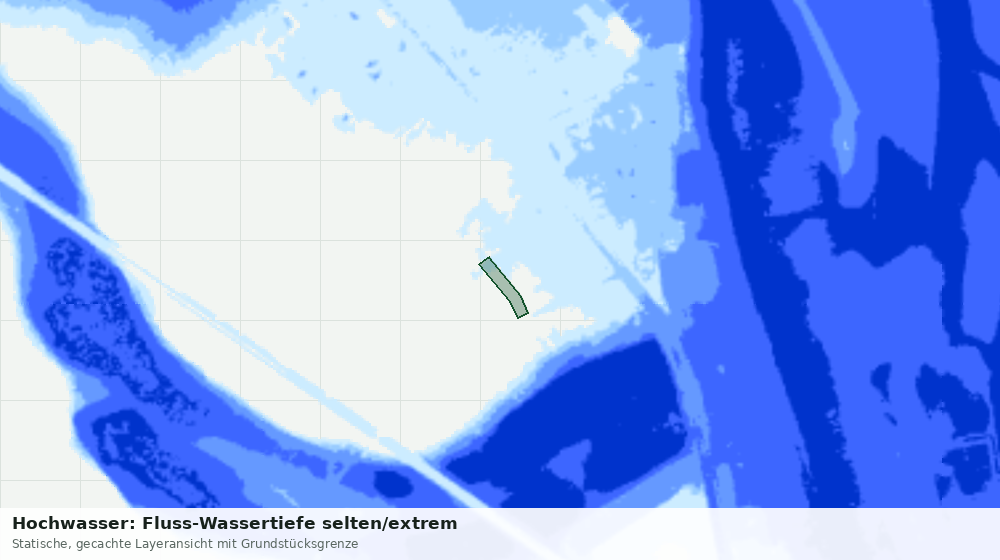 Statische Kartenansicht: Hochwasser: Fluss-Wassertiefe selten/extrem
