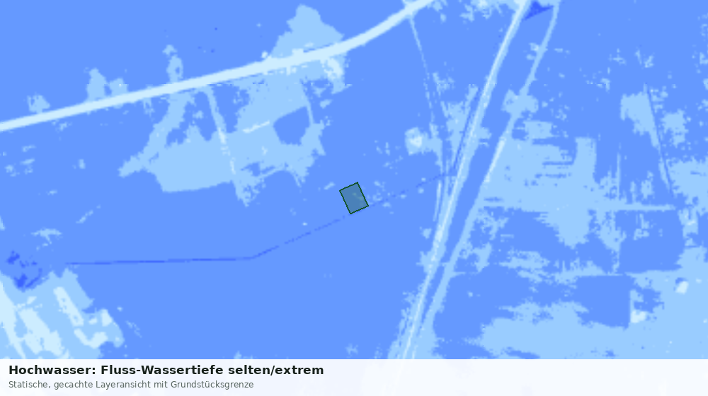 Statische Kartenansicht: Hochwasser: Fluss-Wassertiefe selten/extrem