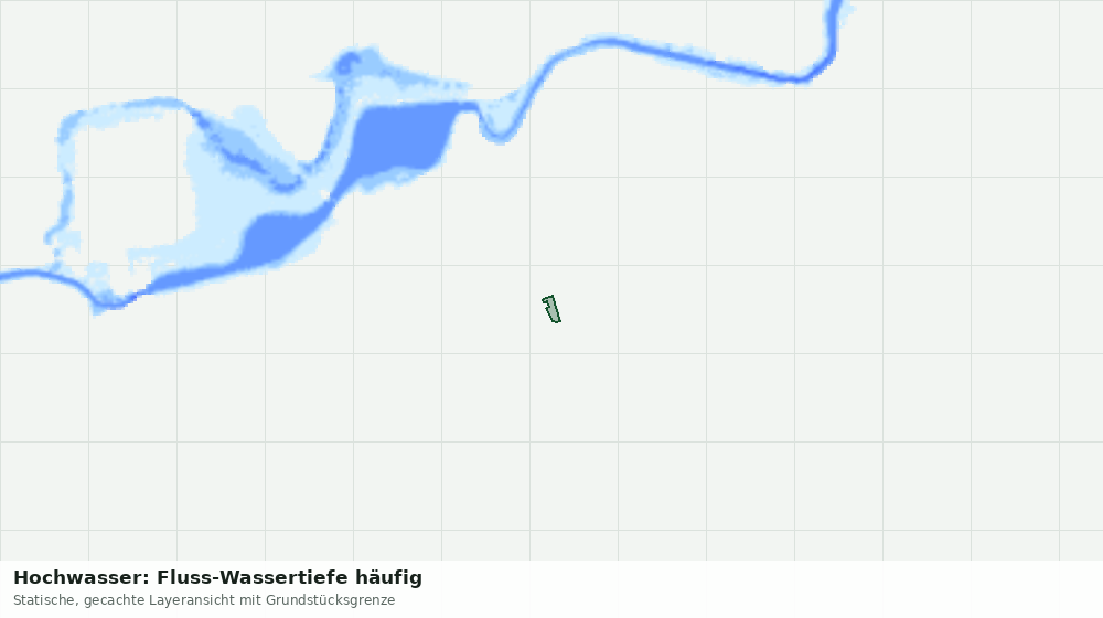 Statische Kartenansicht: Hochwasser: Fluss-Wassertiefe häufig