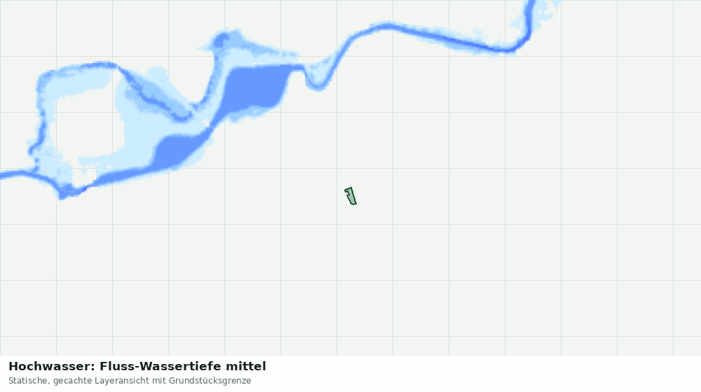 Statische Kartenansicht: Hochwasser: Fluss-Wassertiefe mittel