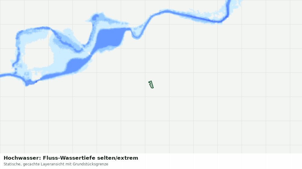 Statische Kartenansicht: Hochwasser: Fluss-Wassertiefe selten/extrem