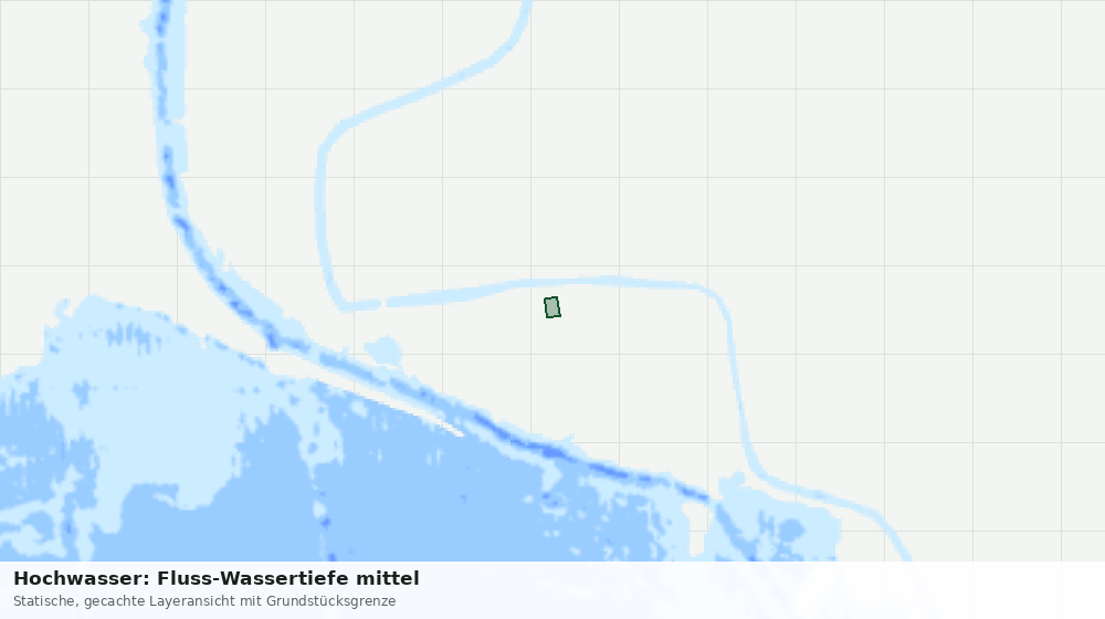 Statische Kartenansicht: Hochwasser: Fluss-Wassertiefe mittel