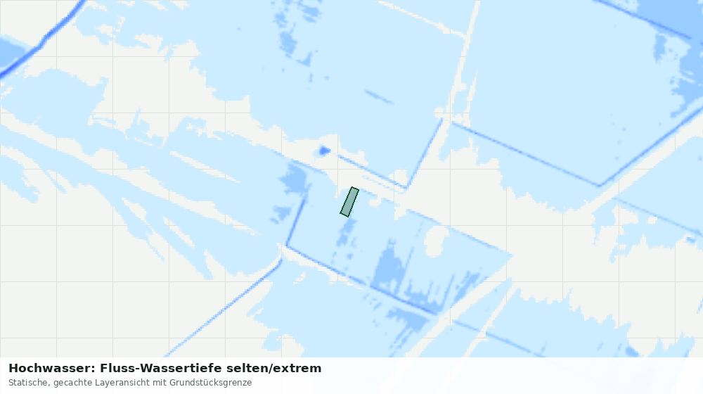 Statische Kartenansicht: Hochwasser: Fluss-Wassertiefe selten/extrem