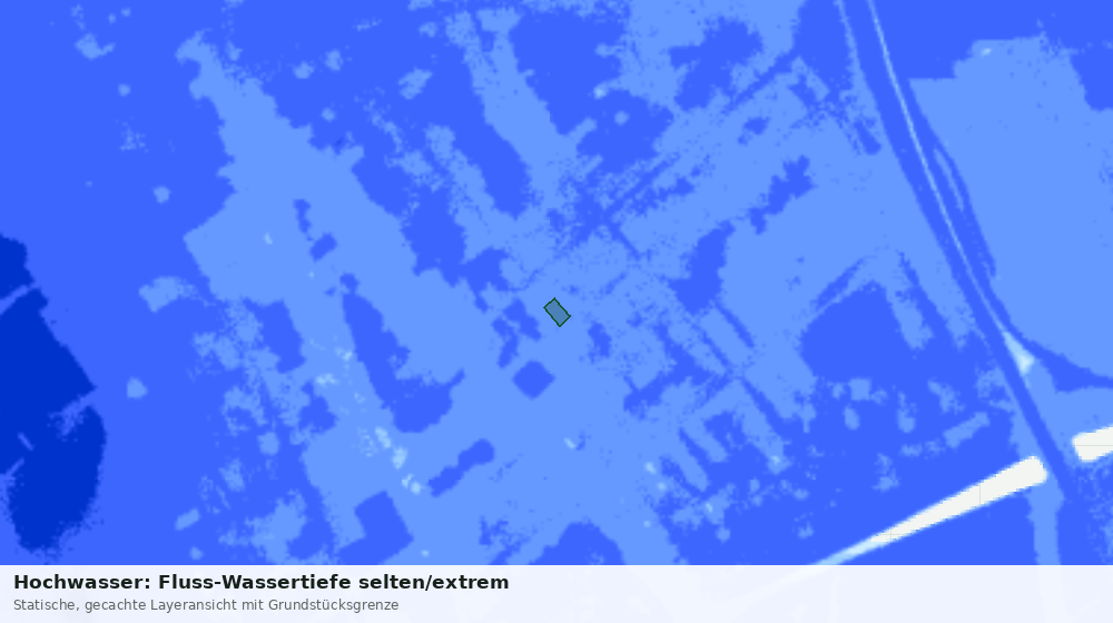 Statische Kartenansicht: Hochwasser: Fluss-Wassertiefe selten/extrem