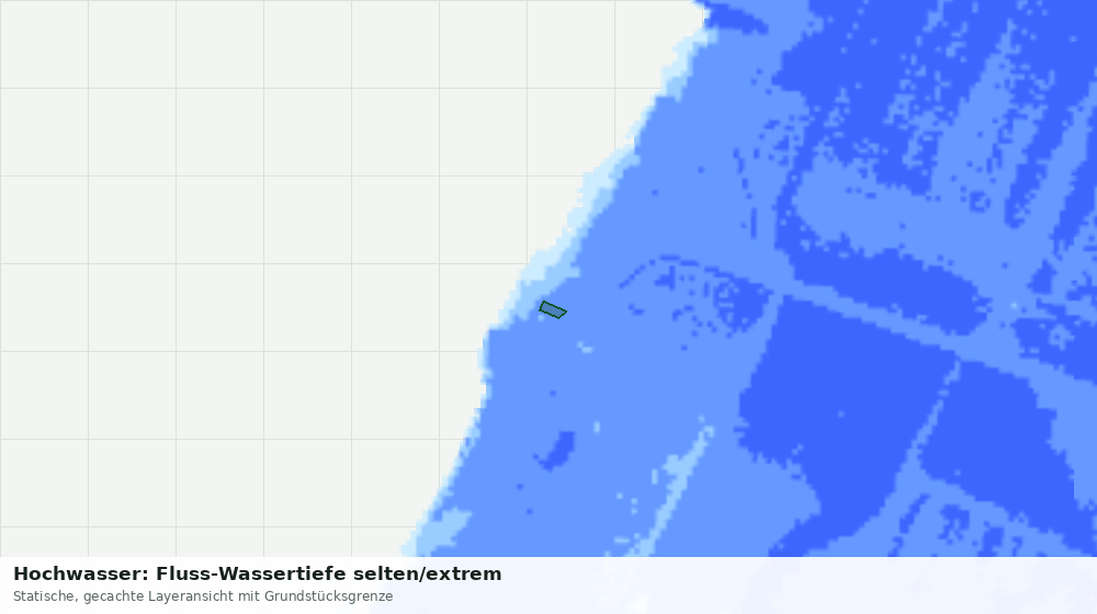 Statische Kartenansicht: Hochwasser: Fluss-Wassertiefe selten/extrem
