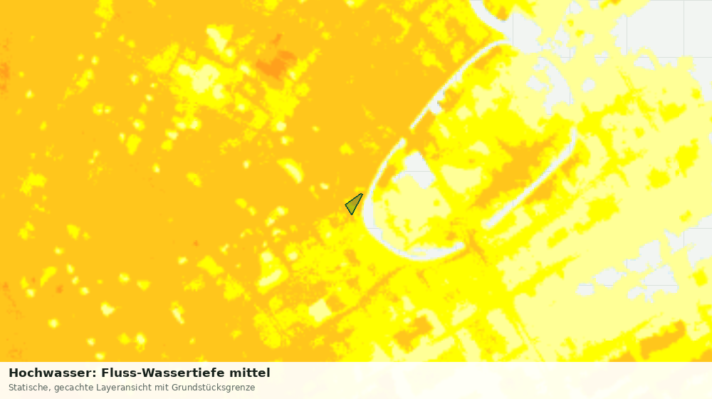 Statische Kartenansicht: Hochwasser: Fluss-Wassertiefe mittel