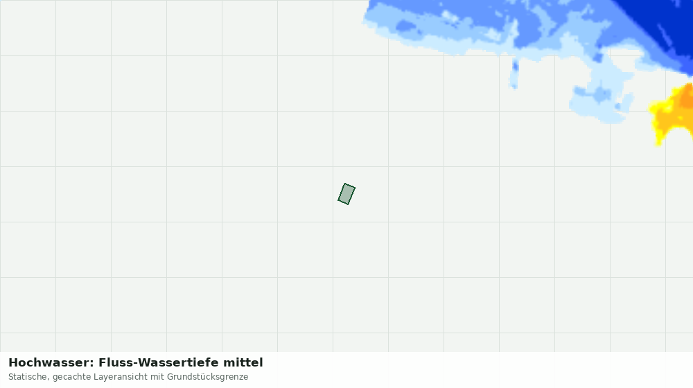 Statische Kartenansicht: Hochwasser: Fluss-Wassertiefe mittel