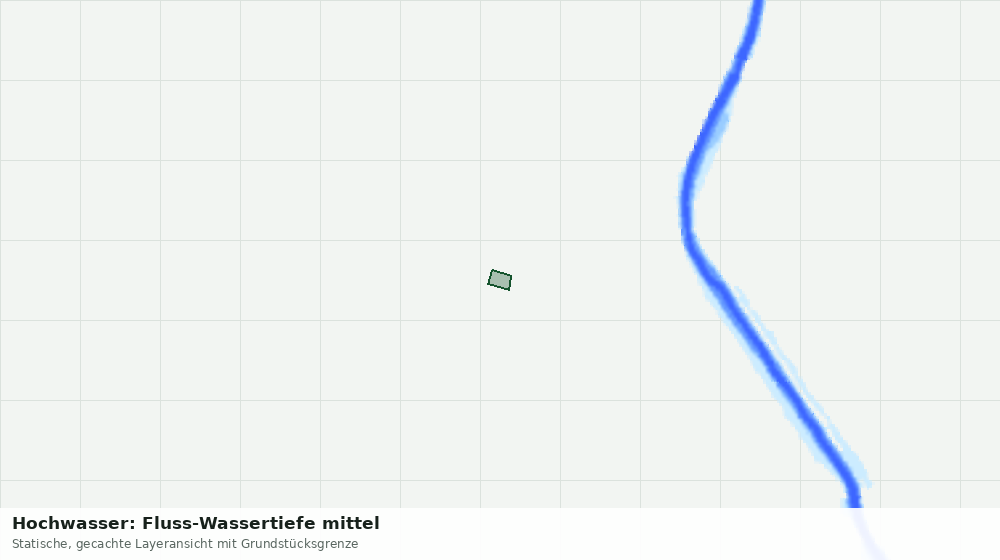 Statische Kartenansicht: Hochwasser: Fluss-Wassertiefe mittel