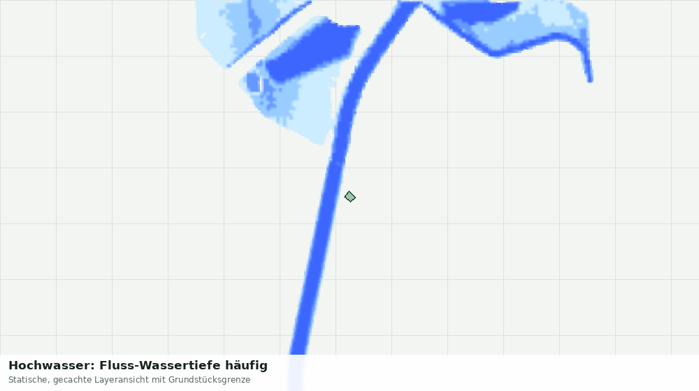 Statische Kartenansicht: Hochwasser: Fluss-Wassertiefe häufig