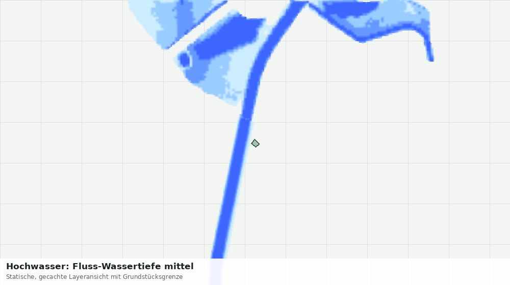 Statische Kartenansicht: Hochwasser: Fluss-Wassertiefe mittel
