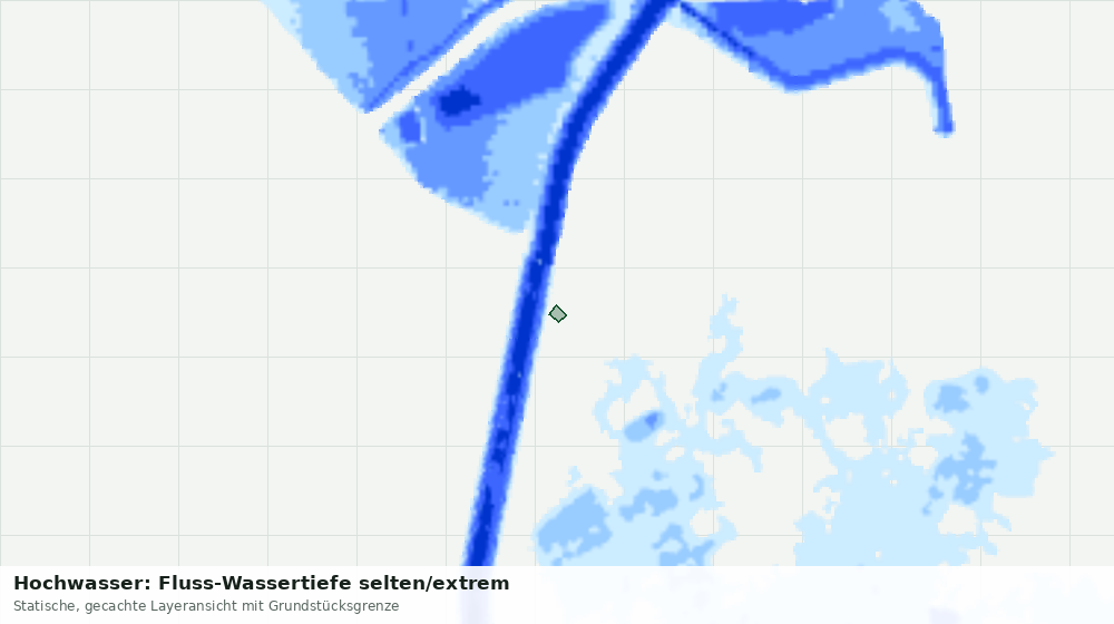 Statische Kartenansicht: Hochwasser: Fluss-Wassertiefe selten/extrem