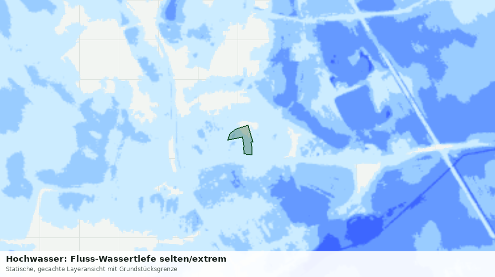 Statische Kartenansicht: Hochwasser: Fluss-Wassertiefe selten/extrem