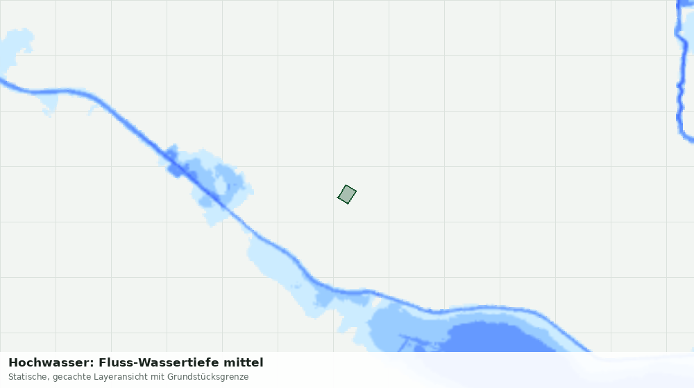 Statische Kartenansicht: Hochwasser: Fluss-Wassertiefe mittel