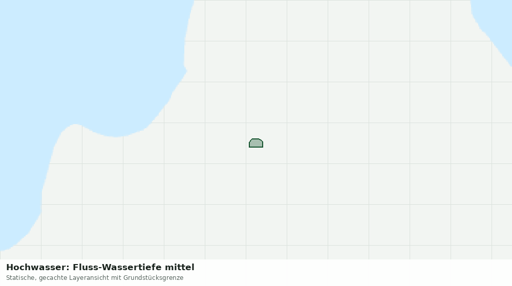 Statische Kartenansicht: Hochwasser: Fluss-Wassertiefe mittel