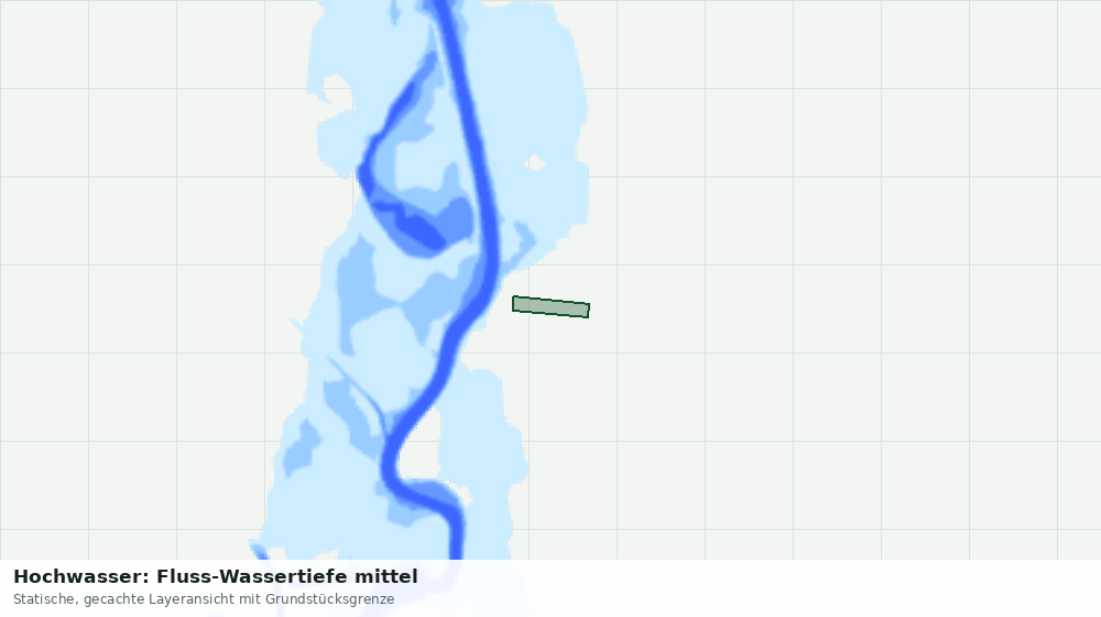 Statische Kartenansicht: Hochwasser: Fluss-Wassertiefe mittel