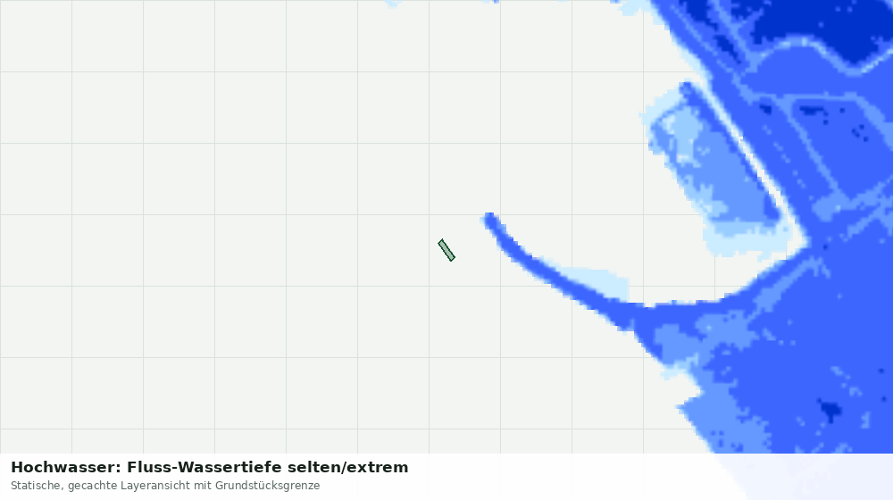 Statische Kartenansicht: Hochwasser: Fluss-Wassertiefe selten/extrem