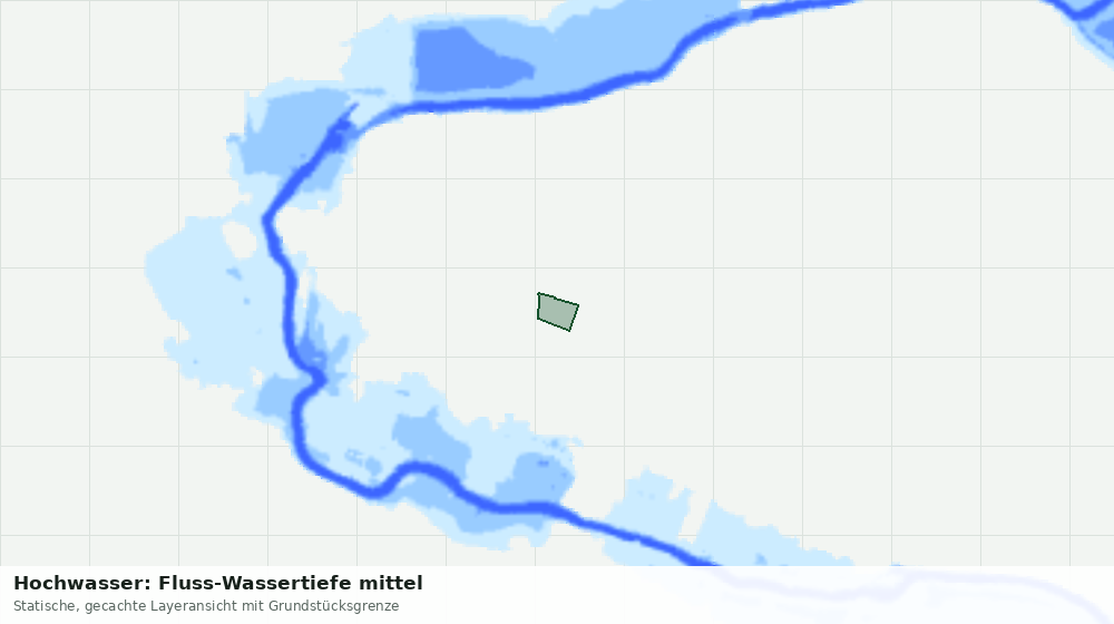 Statische Kartenansicht: Hochwasser: Fluss-Wassertiefe mittel