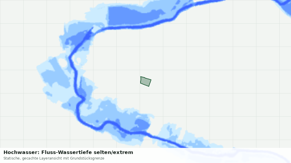 Statische Kartenansicht: Hochwasser: Fluss-Wassertiefe selten/extrem