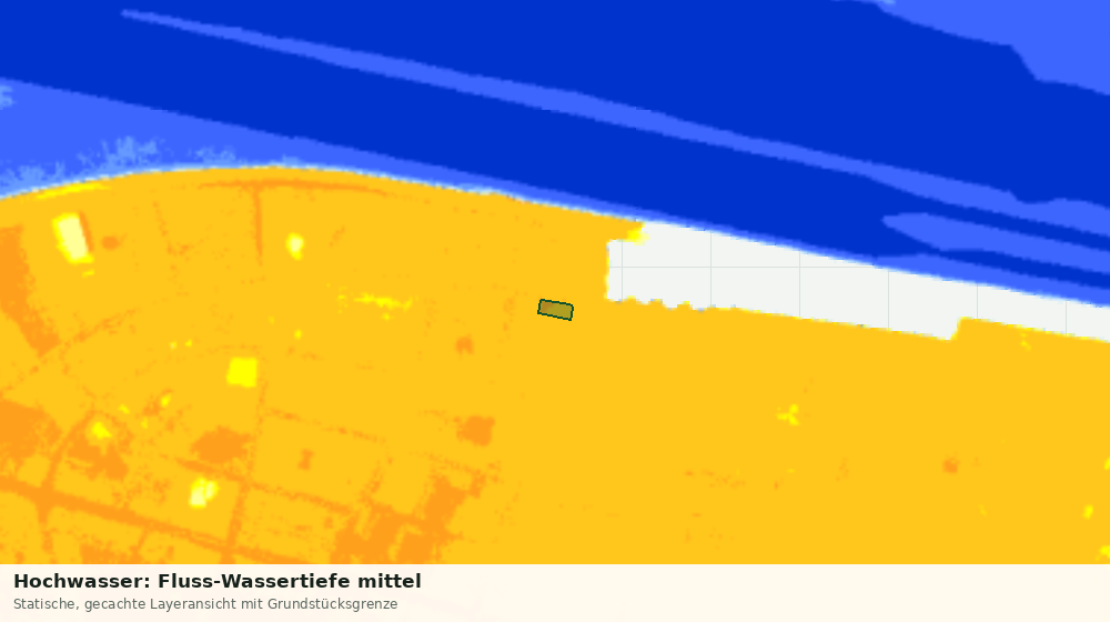 Statische Kartenansicht: Hochwasser: Fluss-Wassertiefe mittel
