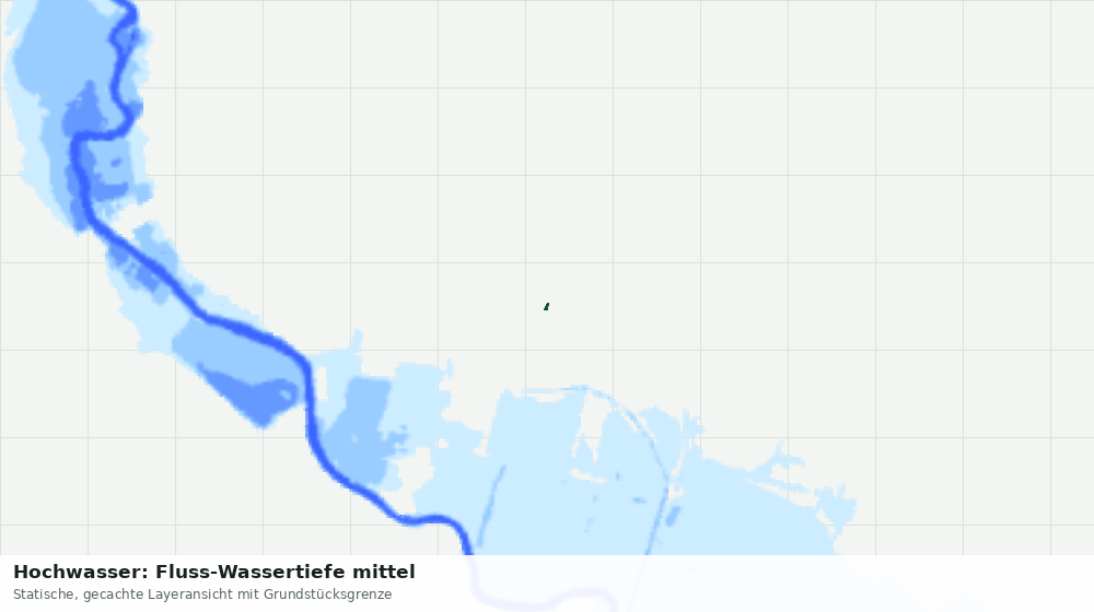 Statische Kartenansicht: Hochwasser: Fluss-Wassertiefe mittel