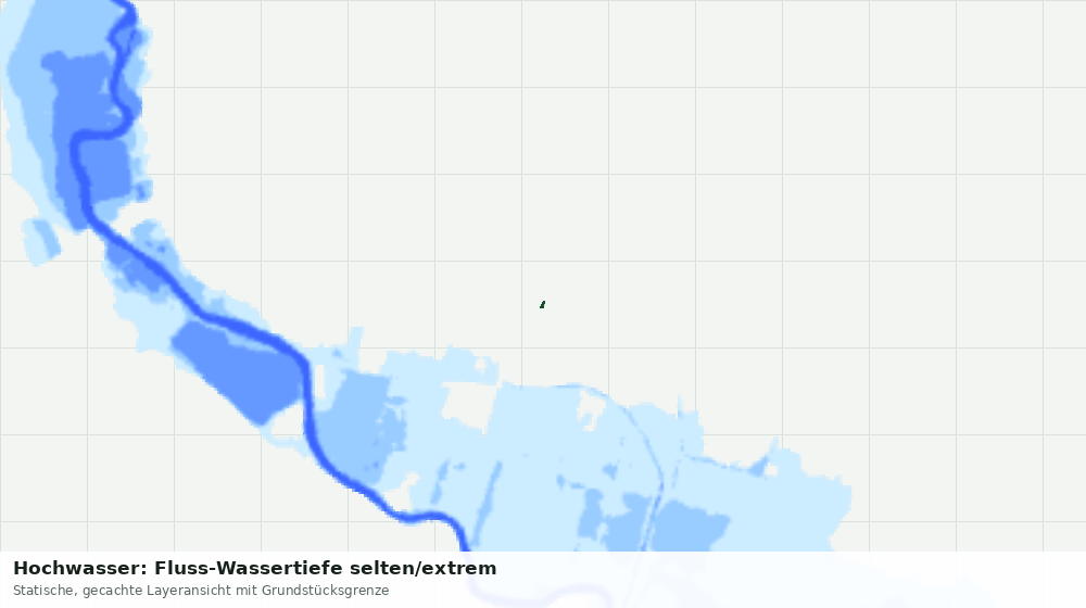 Statische Kartenansicht: Hochwasser: Fluss-Wassertiefe selten/extrem
