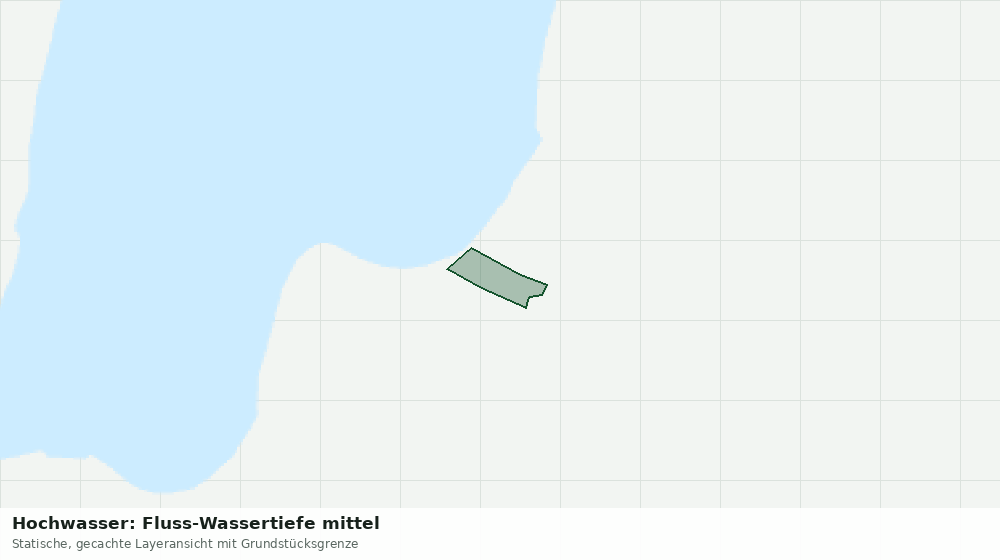 Statische Kartenansicht: Hochwasser: Fluss-Wassertiefe mittel