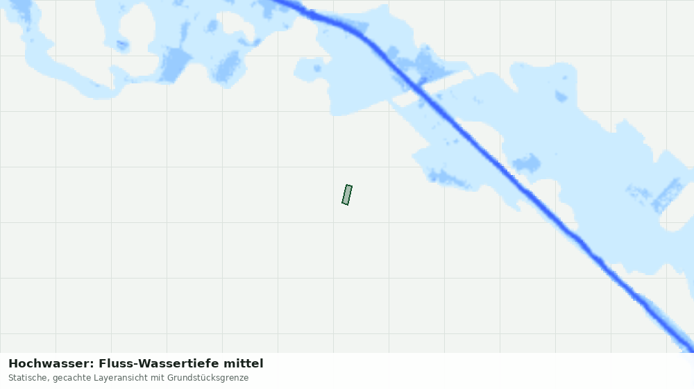 Statische Kartenansicht: Hochwasser: Fluss-Wassertiefe mittel
