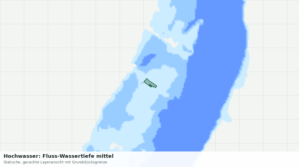 Statische Kartenansicht: Hochwasser: Fluss-Wassertiefe mittel
