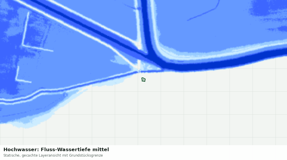 Statische Kartenansicht: Hochwasser: Fluss-Wassertiefe mittel