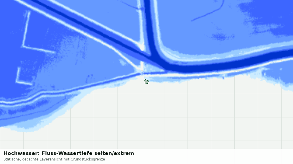 Statische Kartenansicht: Hochwasser: Fluss-Wassertiefe selten/extrem