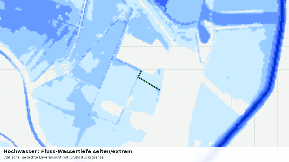 Statische Kartenansicht: Hochwasser: Fluss-Wassertiefe selten/extrem