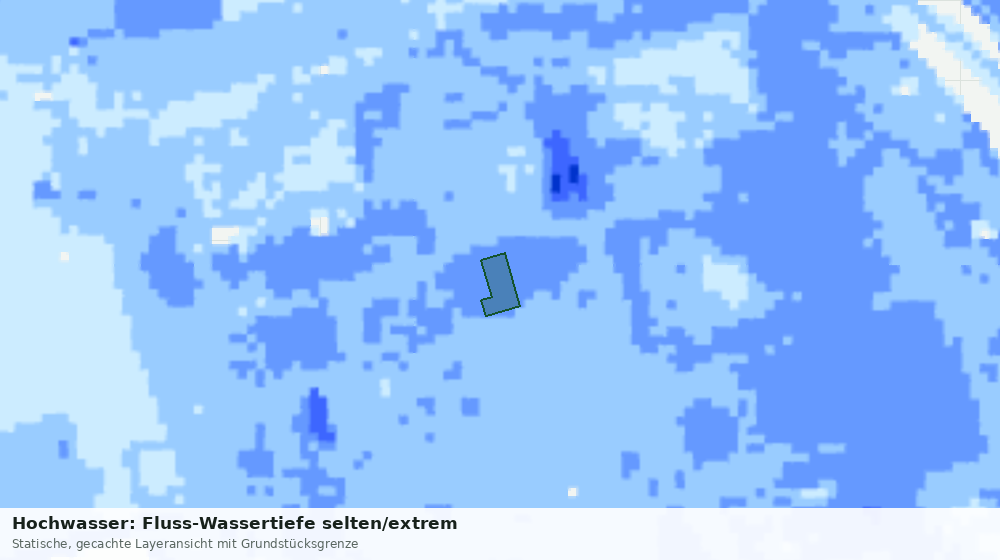 Statische Kartenansicht: Hochwasser: Fluss-Wassertiefe selten/extrem