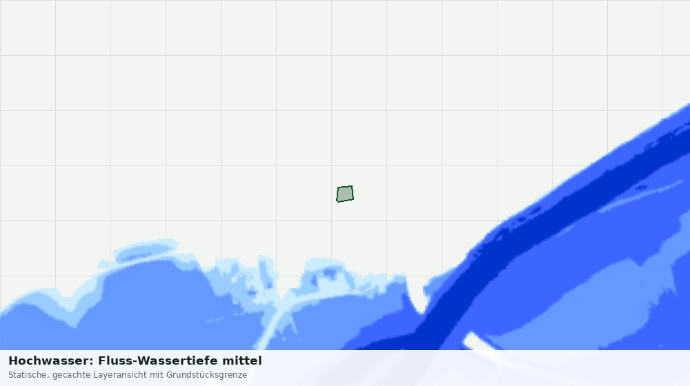 Statische Kartenansicht: Hochwasser: Fluss-Wassertiefe mittel