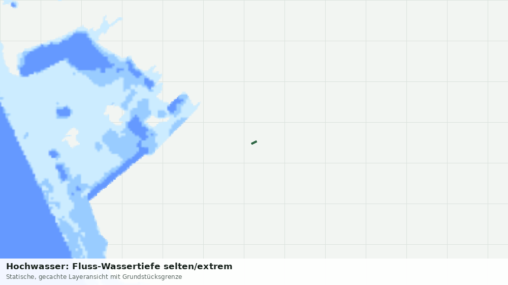 Statische Kartenansicht: Hochwasser: Fluss-Wassertiefe selten/extrem
