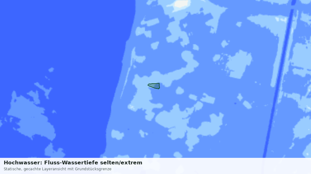 Statische Kartenansicht: Hochwasser: Fluss-Wassertiefe selten/extrem