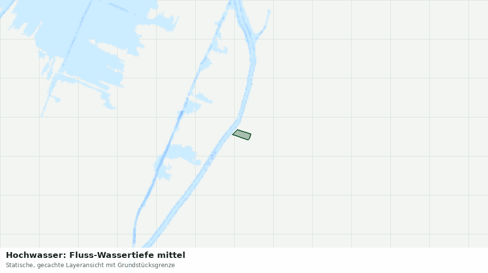 Statische Kartenansicht: Hochwasser: Fluss-Wassertiefe mittel