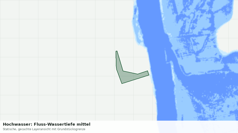 Statische Kartenansicht: Hochwasser: Fluss-Wassertiefe mittel