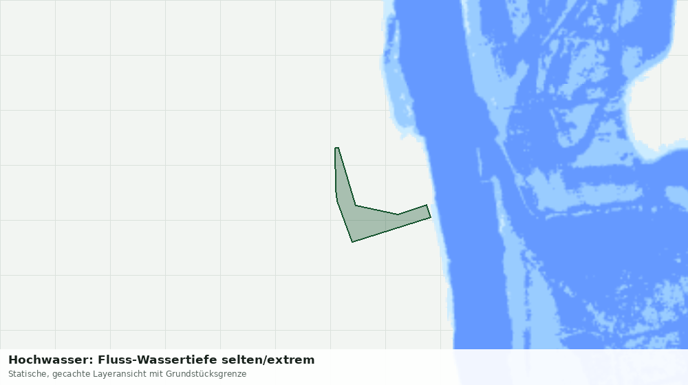 Statische Kartenansicht: Hochwasser: Fluss-Wassertiefe selten/extrem
