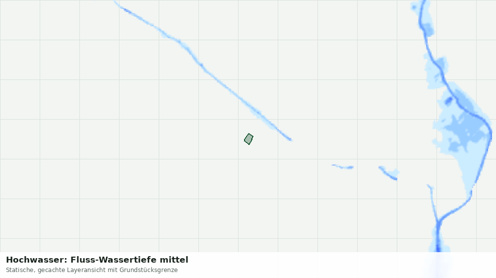 Statische Kartenansicht: Hochwasser: Fluss-Wassertiefe mittel
