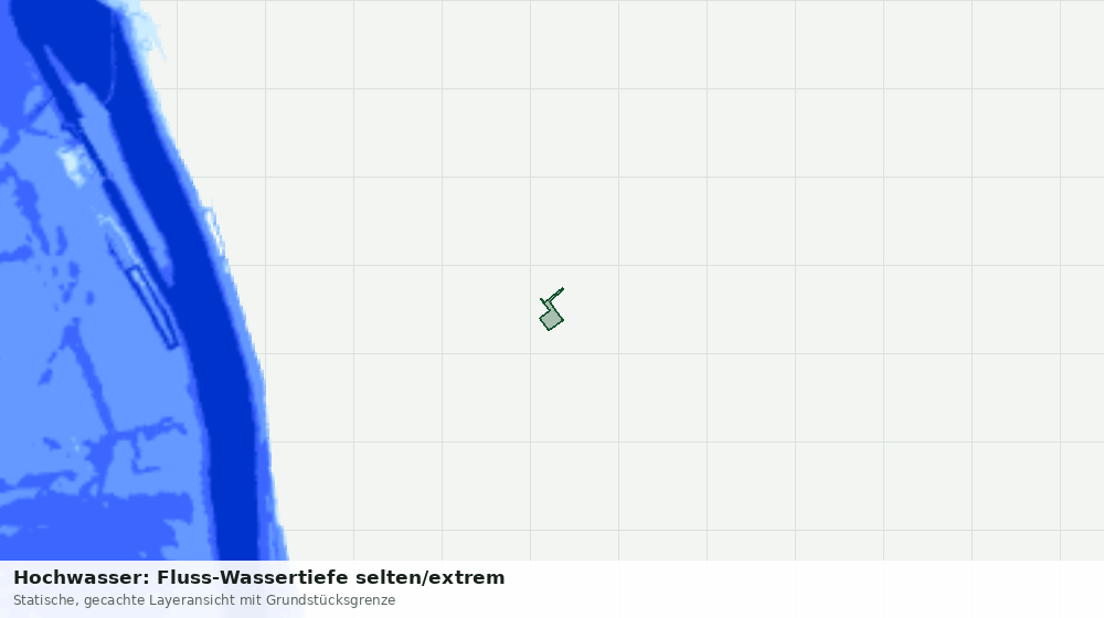 Statische Kartenansicht: Hochwasser: Fluss-Wassertiefe selten/extrem