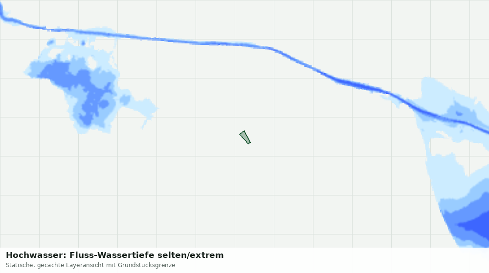 Statische Kartenansicht: Hochwasser: Fluss-Wassertiefe selten/extrem