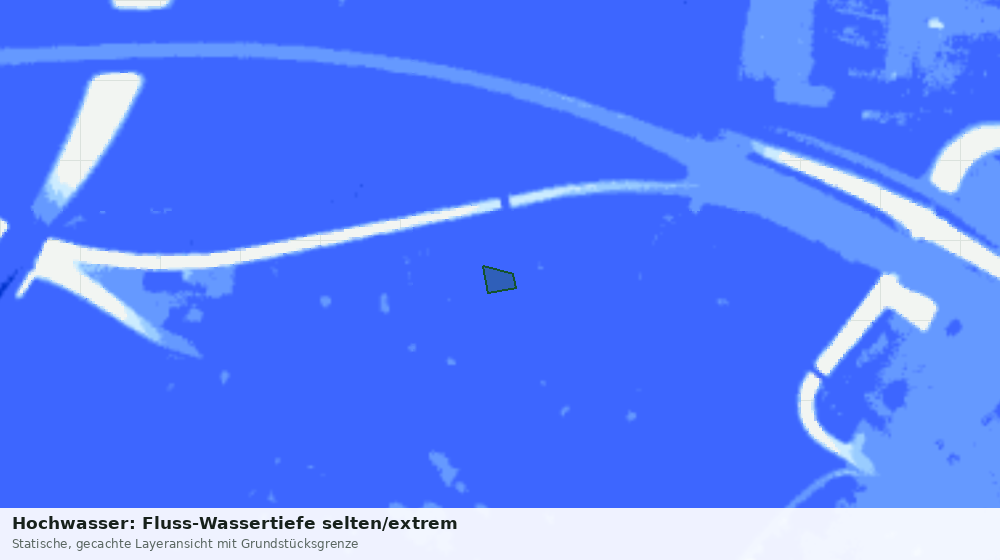 Statische Kartenansicht: Hochwasser: Fluss-Wassertiefe selten/extrem