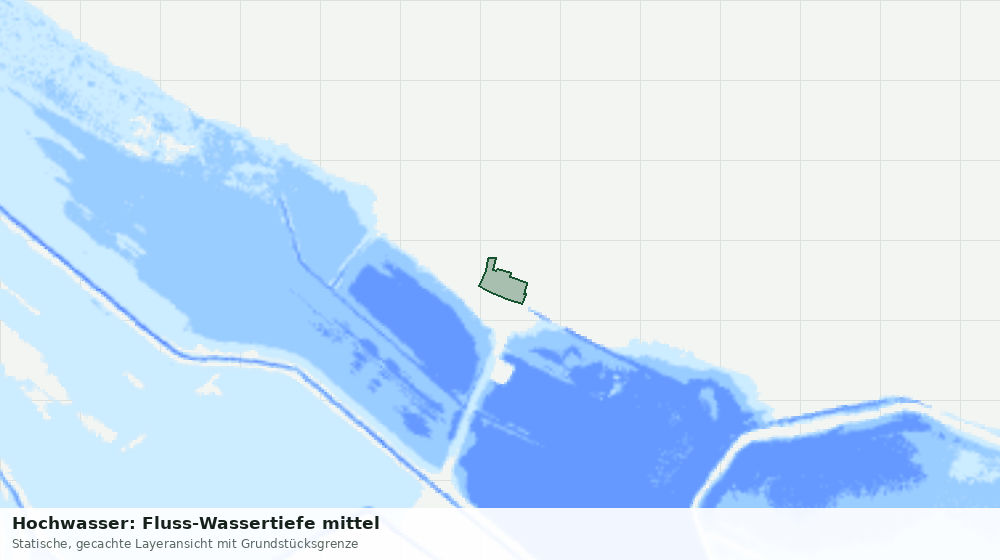 Statische Kartenansicht: Hochwasser: Fluss-Wassertiefe mittel