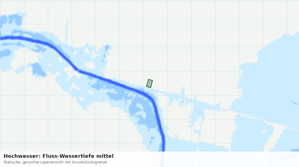 Statische Kartenansicht: Hochwasser: Fluss-Wassertiefe mittel