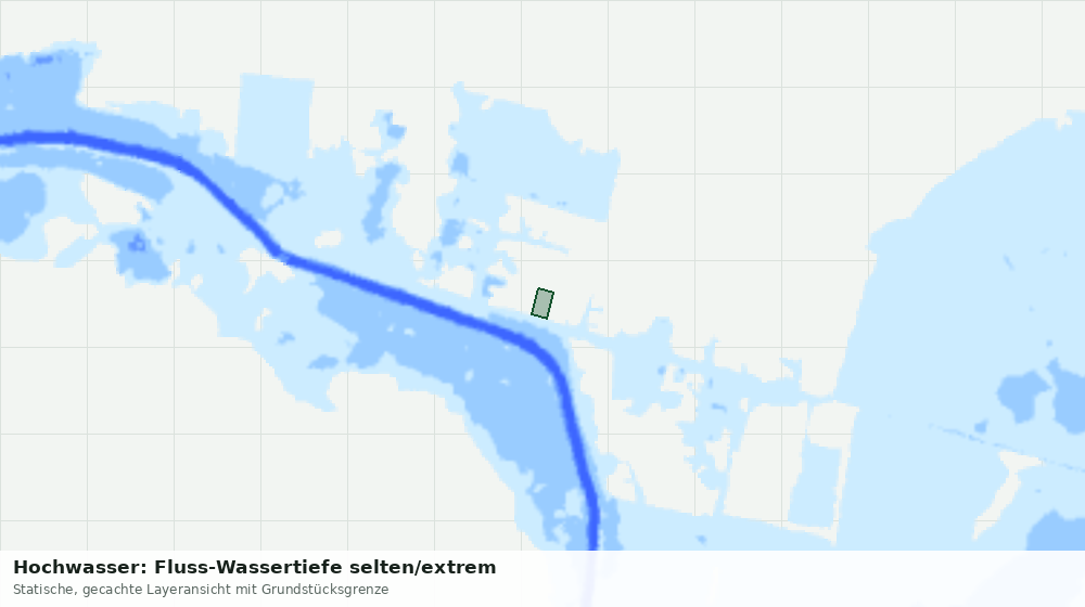 Statische Kartenansicht: Hochwasser: Fluss-Wassertiefe selten/extrem